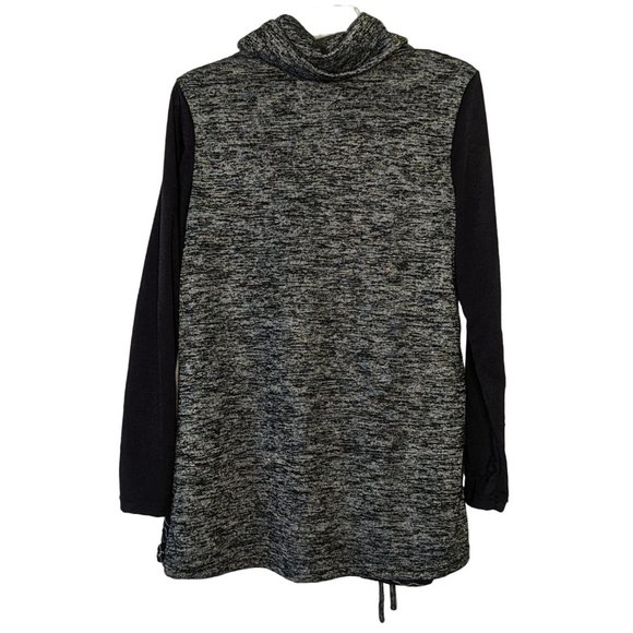 Mirror Image long sleeve black and gray‎ comfortable Bohemian Cowl neck Tunic S - Picture 6 of 6